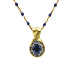 Collier - Or, Saphir et Diamants