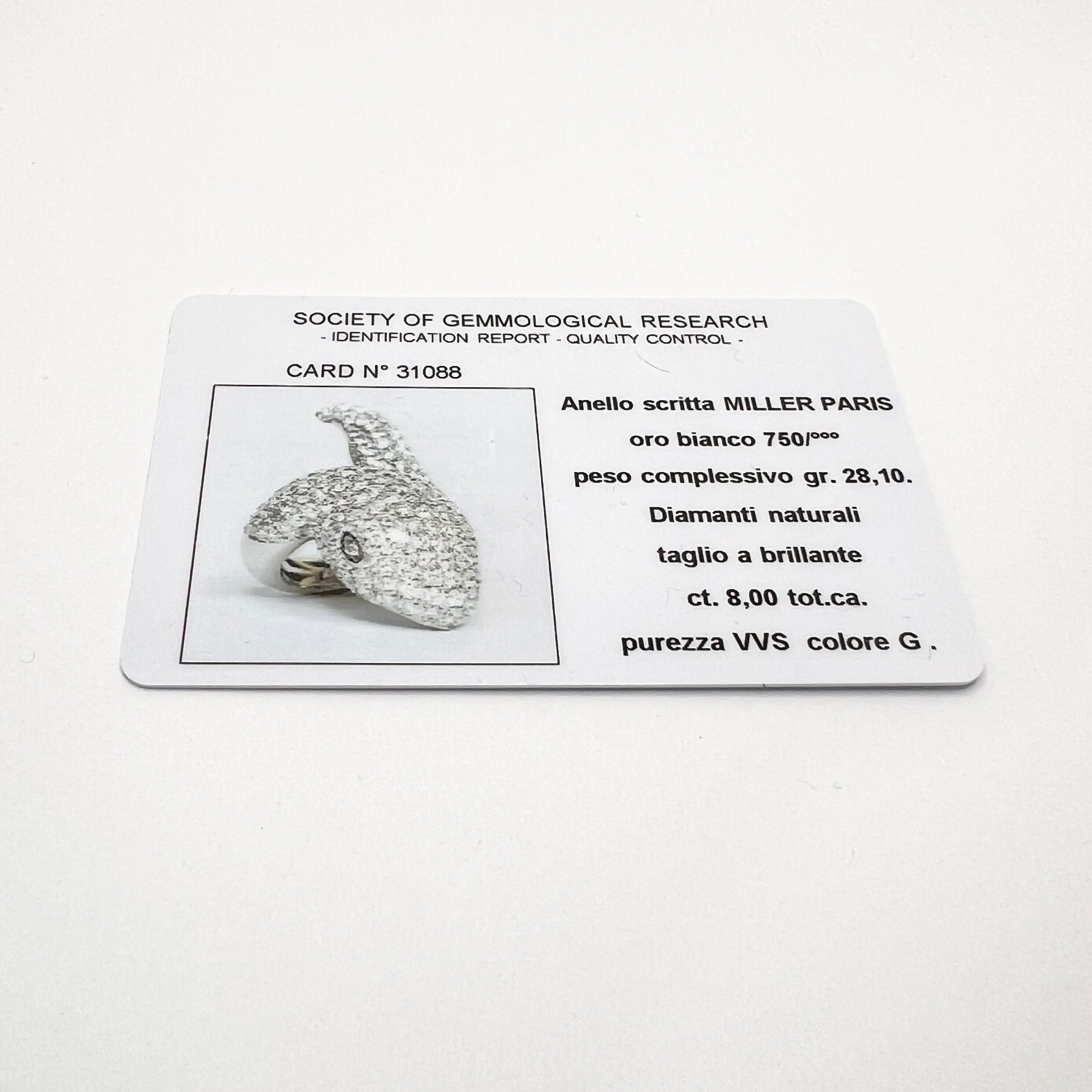 Bague en or blanc et diamants