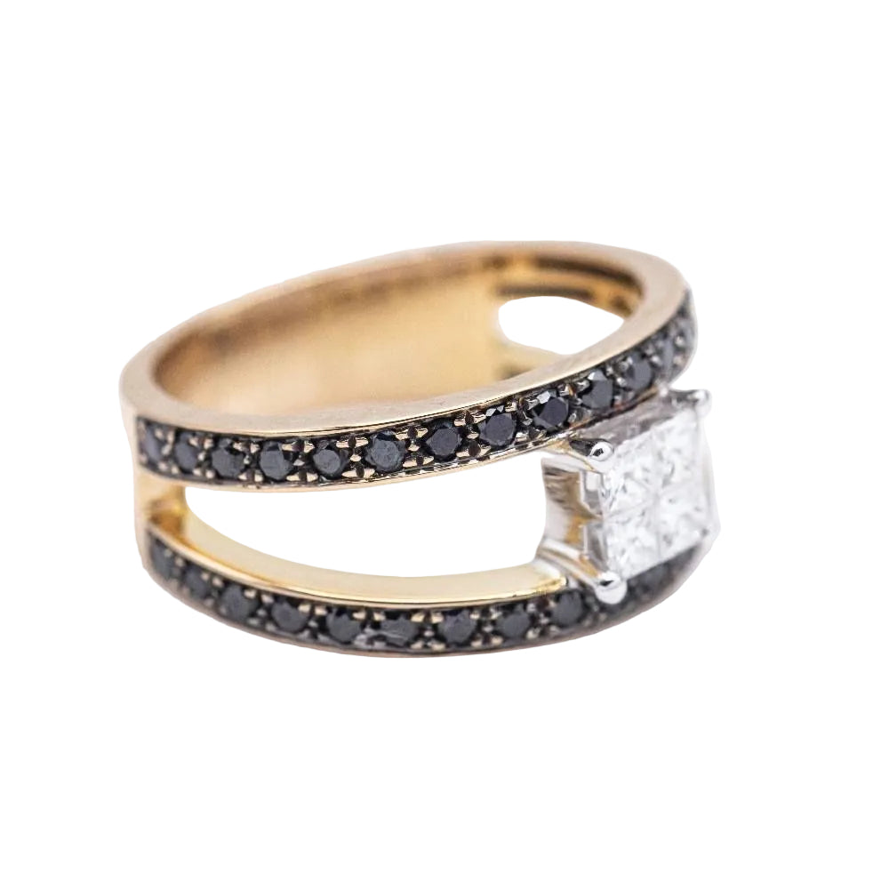 Bague en or et diamant Monture invisible d'occasion