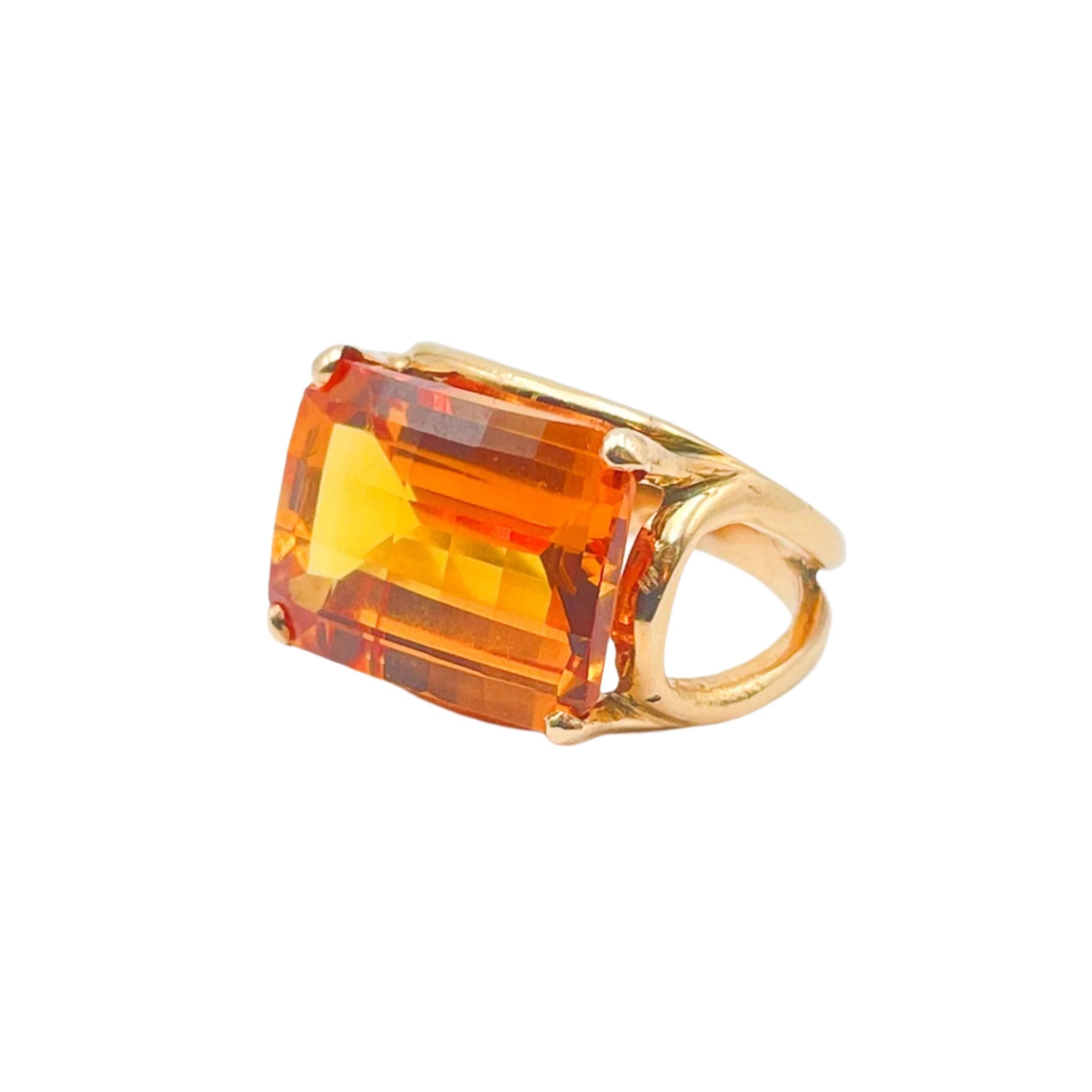 Bague Cocktail Saphir Jaune