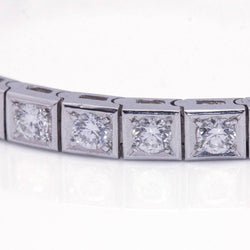 Bracelet RIVIEREde diamants en or blanc 18K