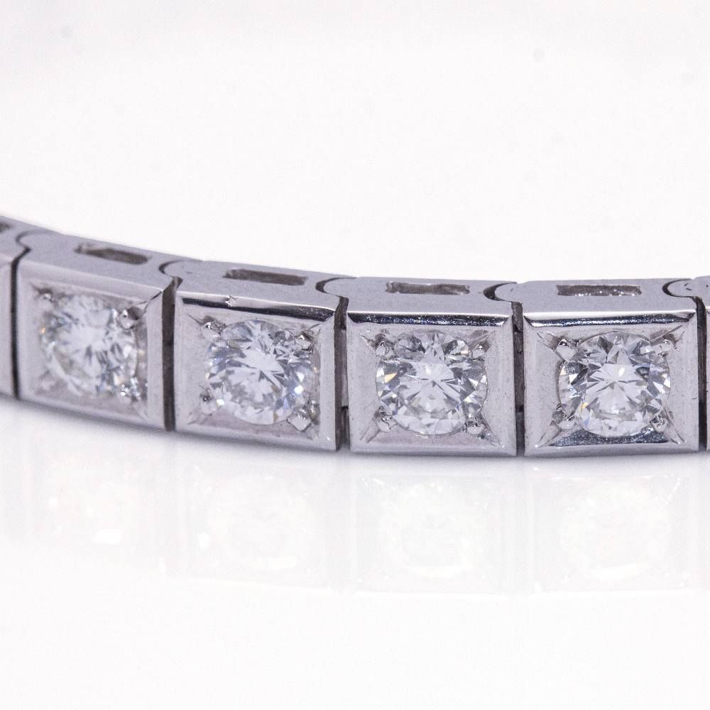 Bracelet RIVIEREde diamants en or blanc 18K