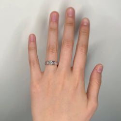 White gold and diamond ring