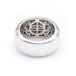 Bague en or blanc et rose avec diamants d'occasion