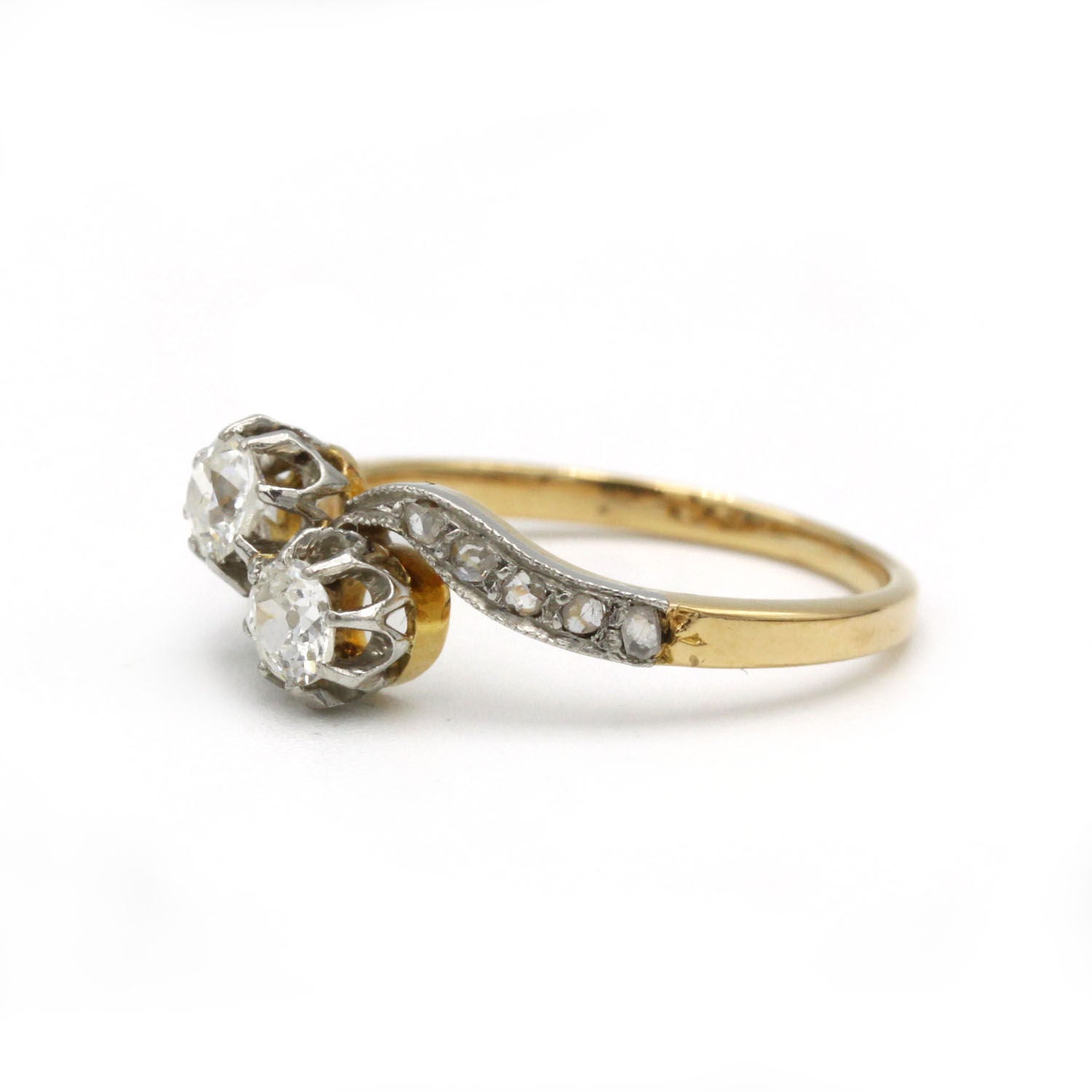 Ring You and Me in yellow gold and diamonds