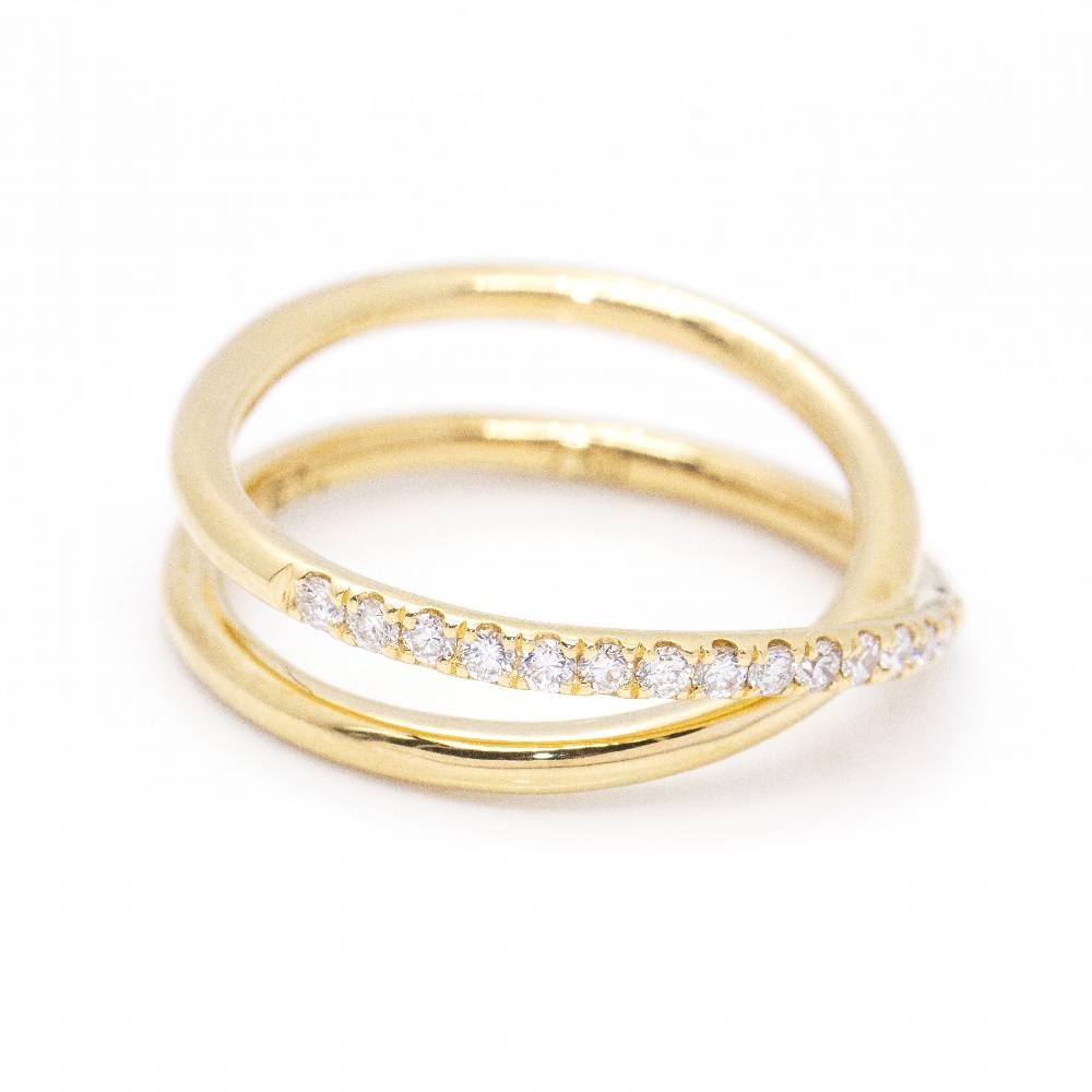 Ring HOPE in yellow gold and diamonds