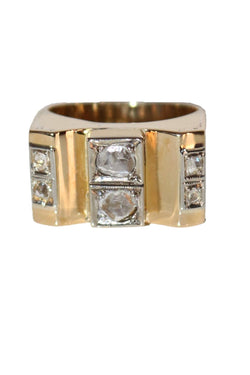 Bague Tank Diamants Taille Rose