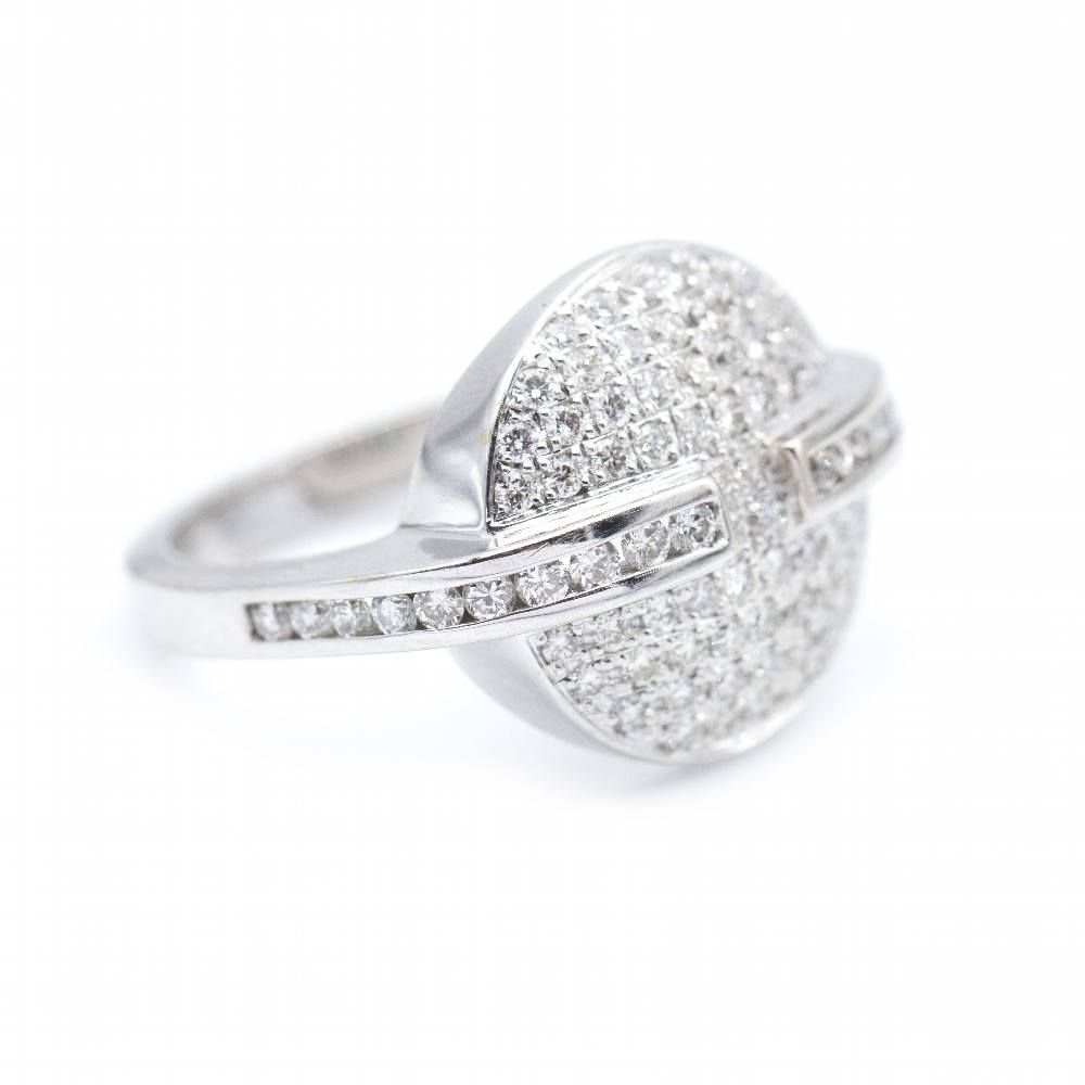 Bague POKER en or blanc avec diamants d'occasion