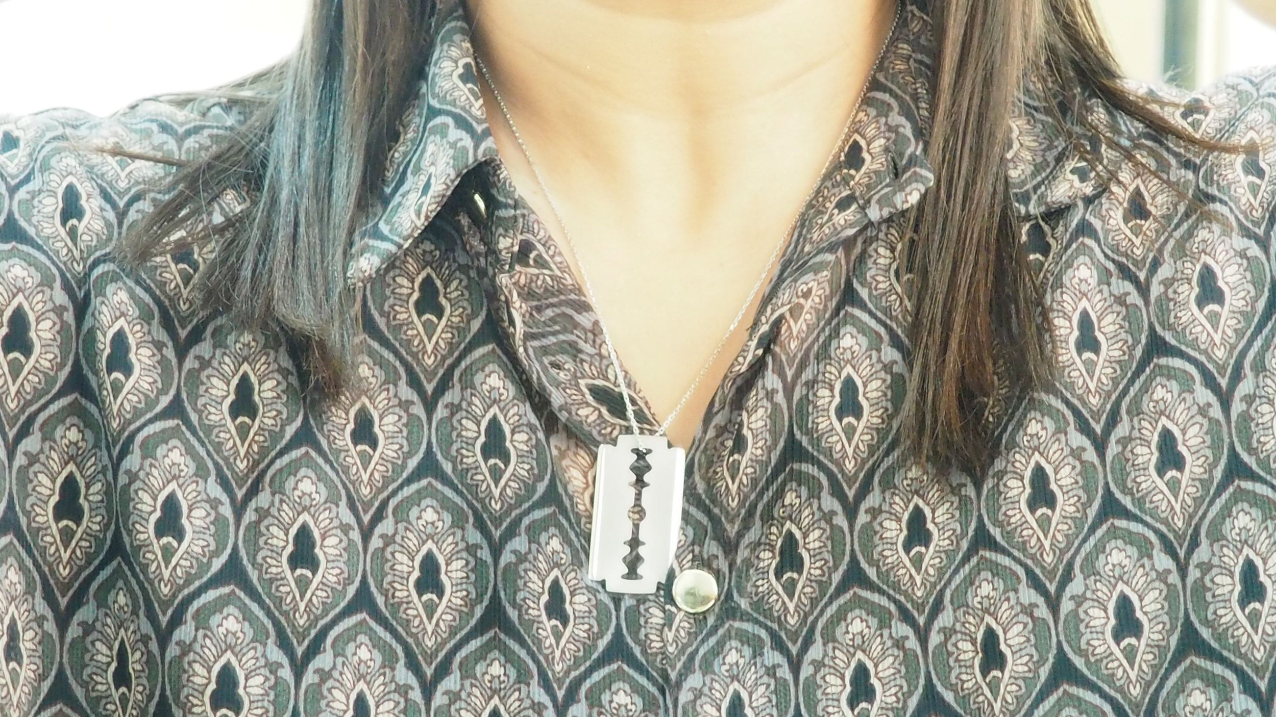 Pendentif Dinh Van Lame de Rasoir en or blanc