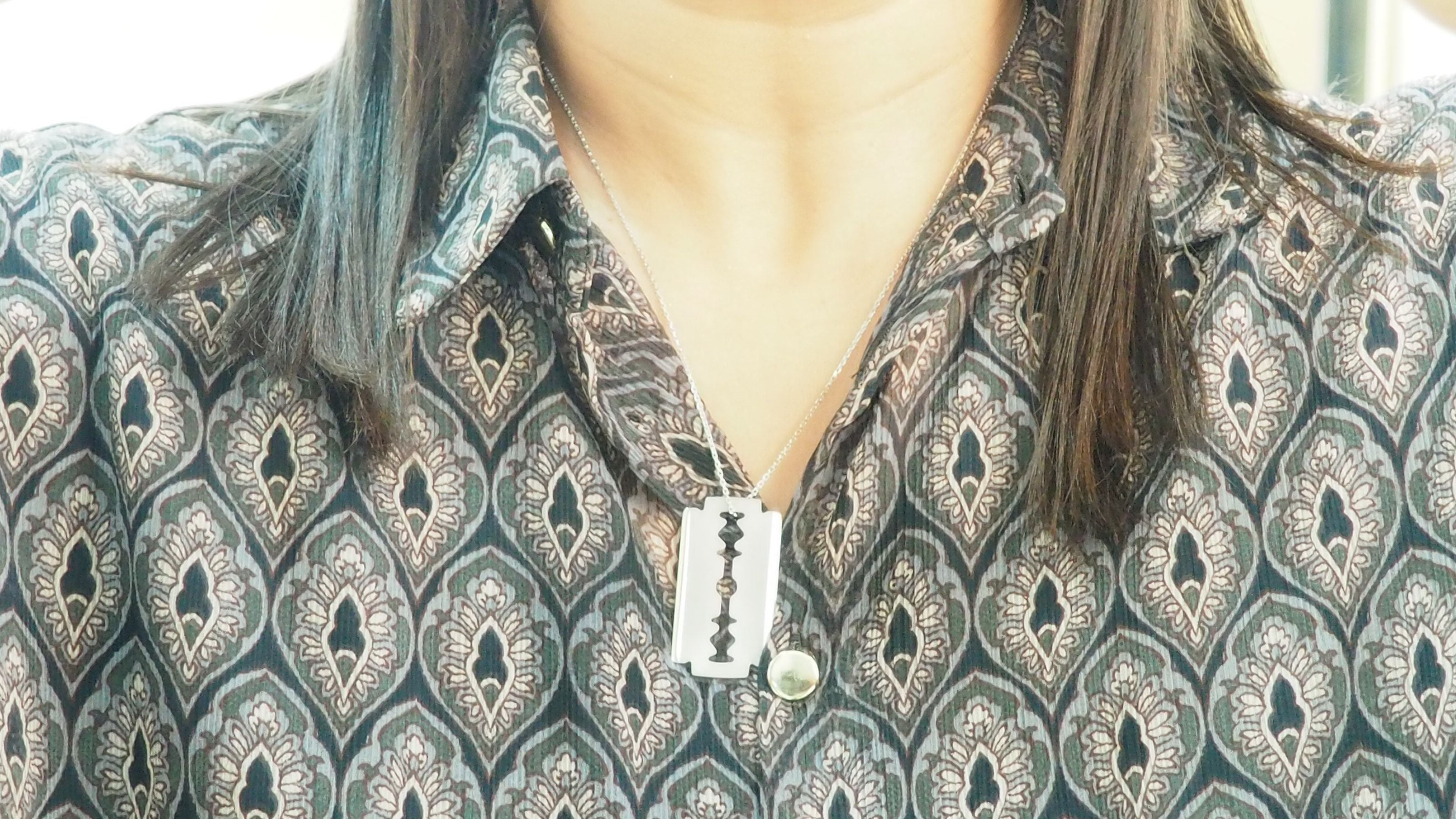 Dinh Van Razor Blade Pendant white gold