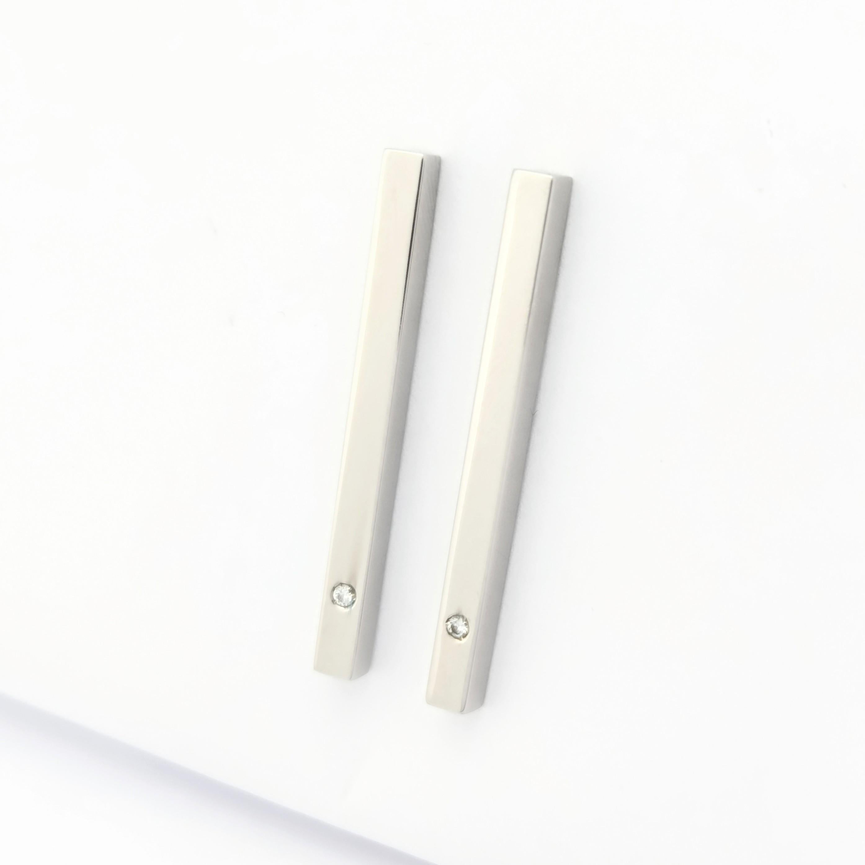 Boucles d'oreilles en or blanc et diamants