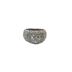 Bague en or 18 carats avec diamants naturels