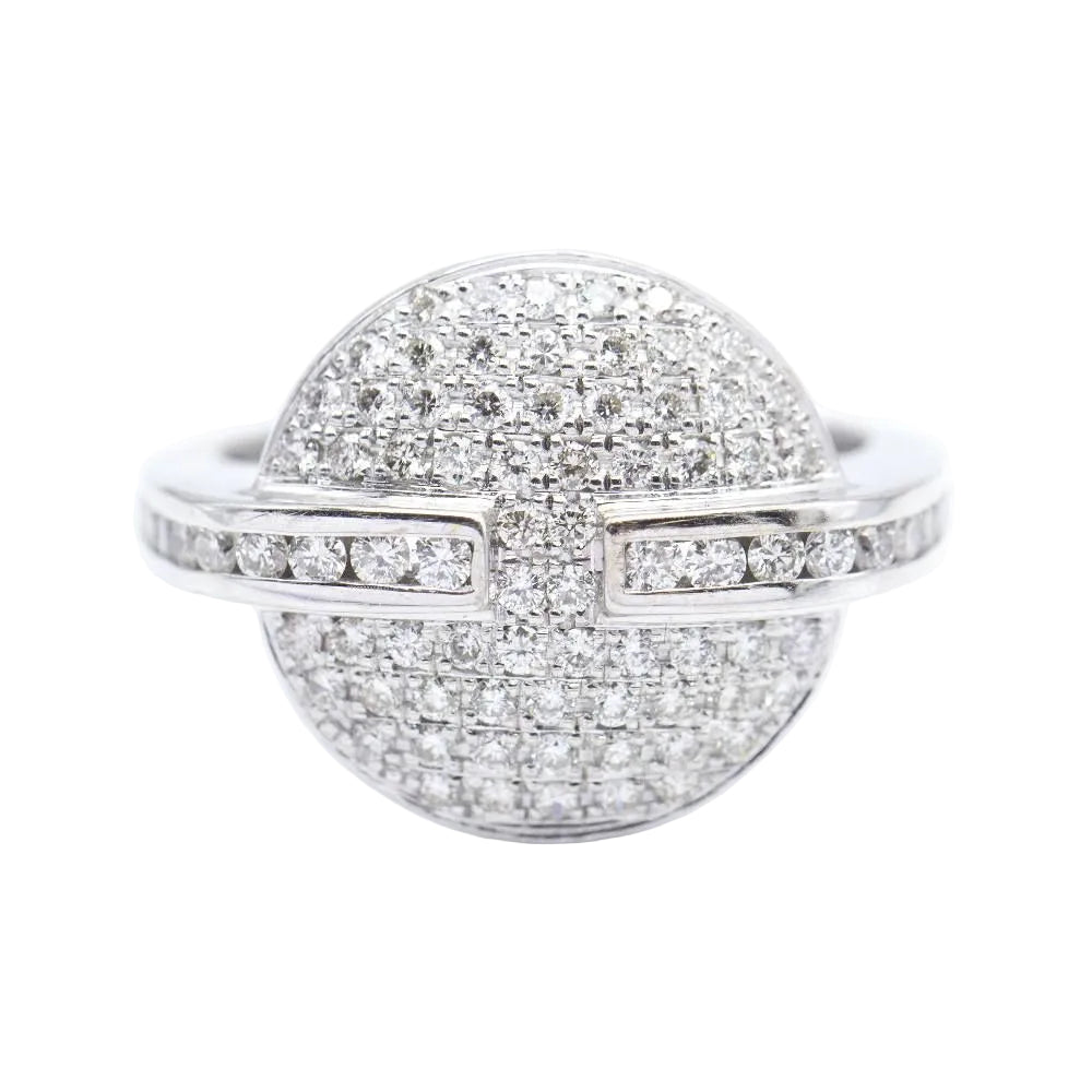 Bague POKER en or blanc avec diamants d'occasion