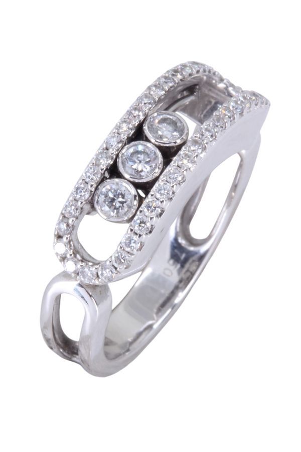 Ring MESSIKA "Classique Move pavée" in white gold