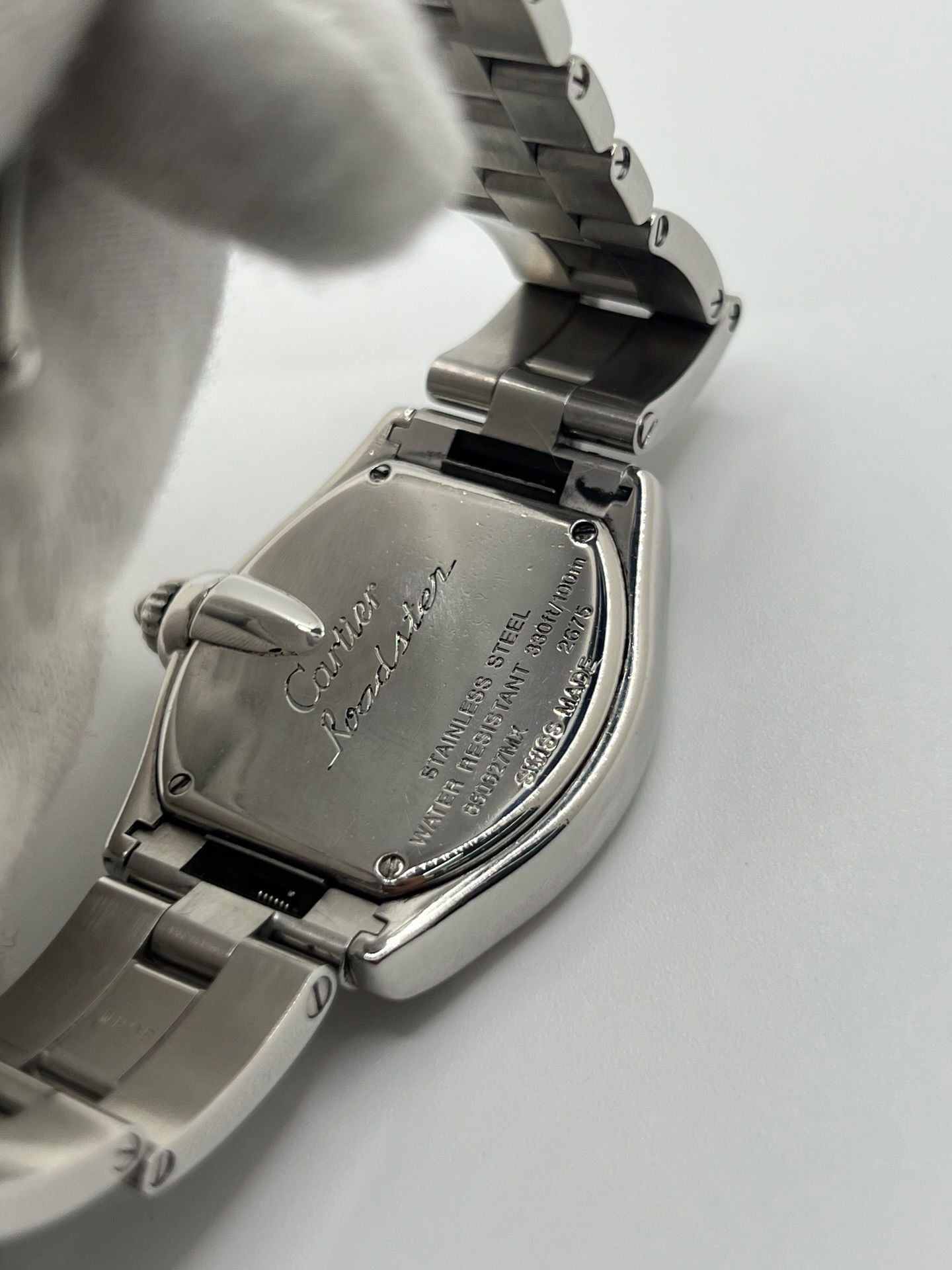 Watch CARTIER "Roadster" in steel, sapphire and quartz