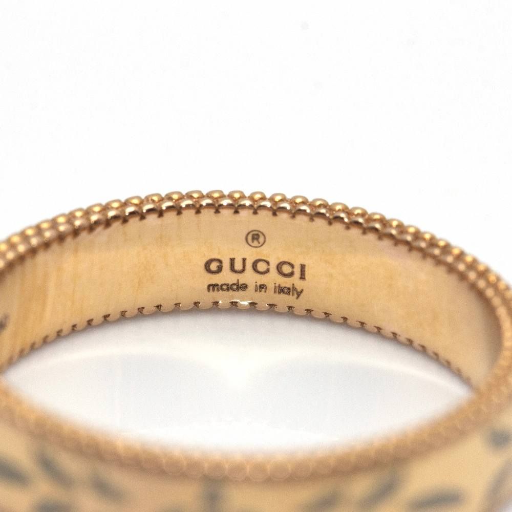 Bague GUCCI en or rose et émail d'occasion