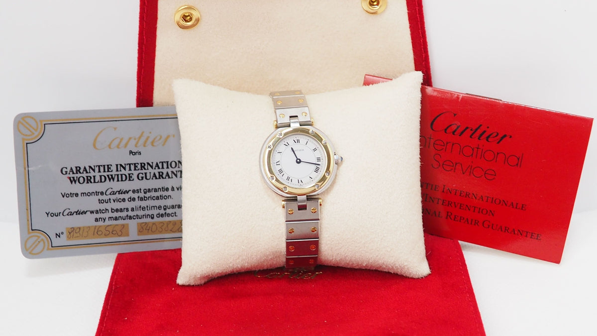 Santos Vendôme de Cartier watch in gold and steel 