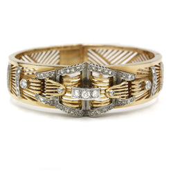 Bracelet TANK - Or, Platine & Diamants