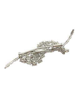 Broche BVLGARI Scritta en or blanc et diamants