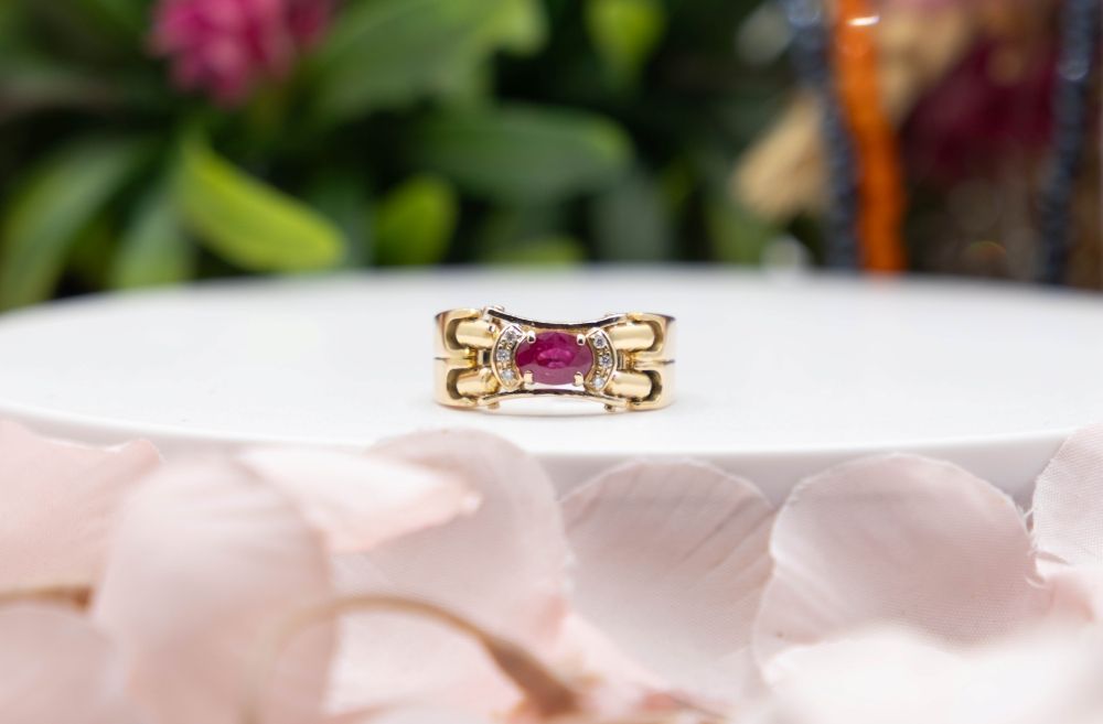 Bague Rubis Diamant