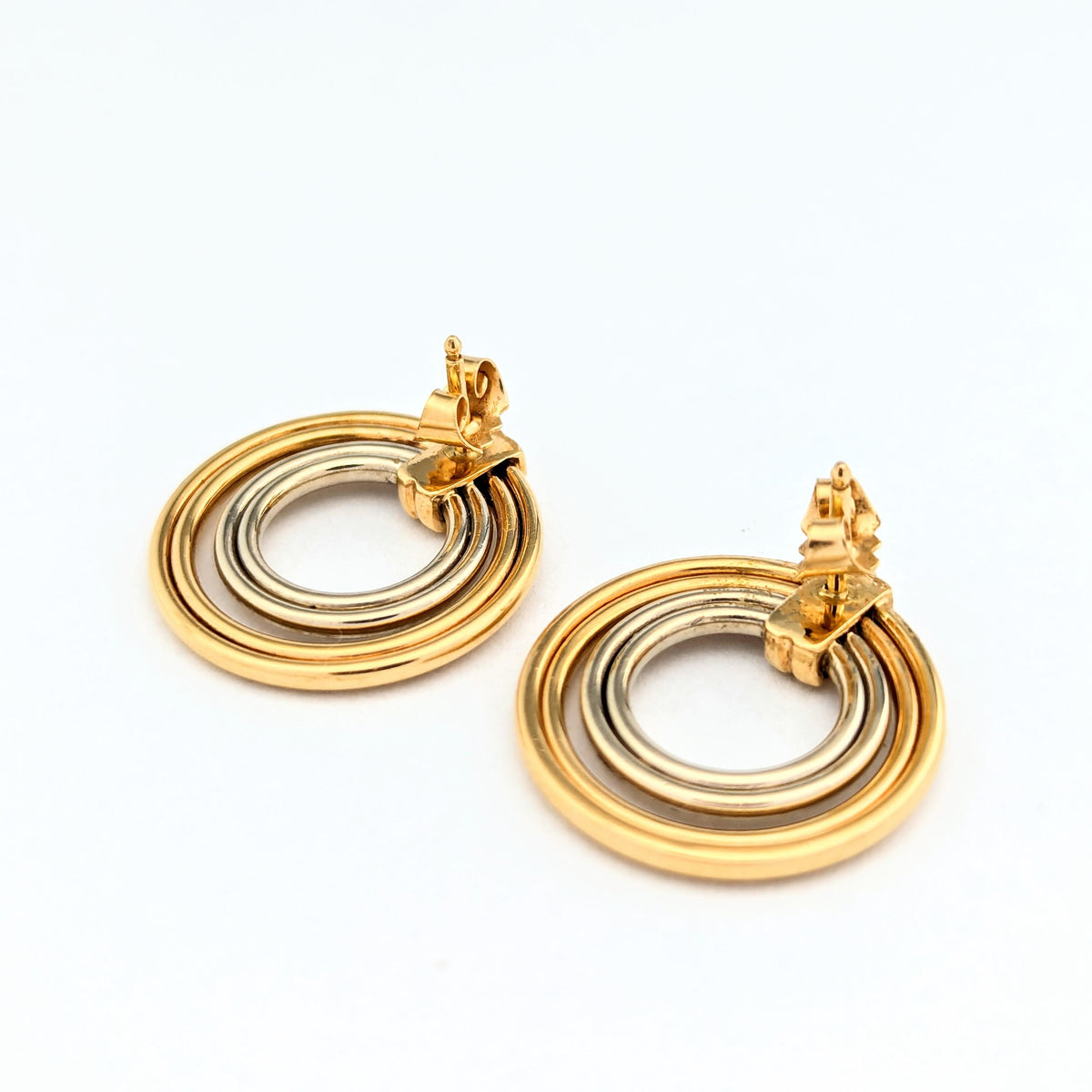 Two-Tone Gold Earrings