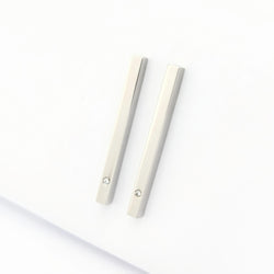 Boucles d'oreilles en or blanc et diamants