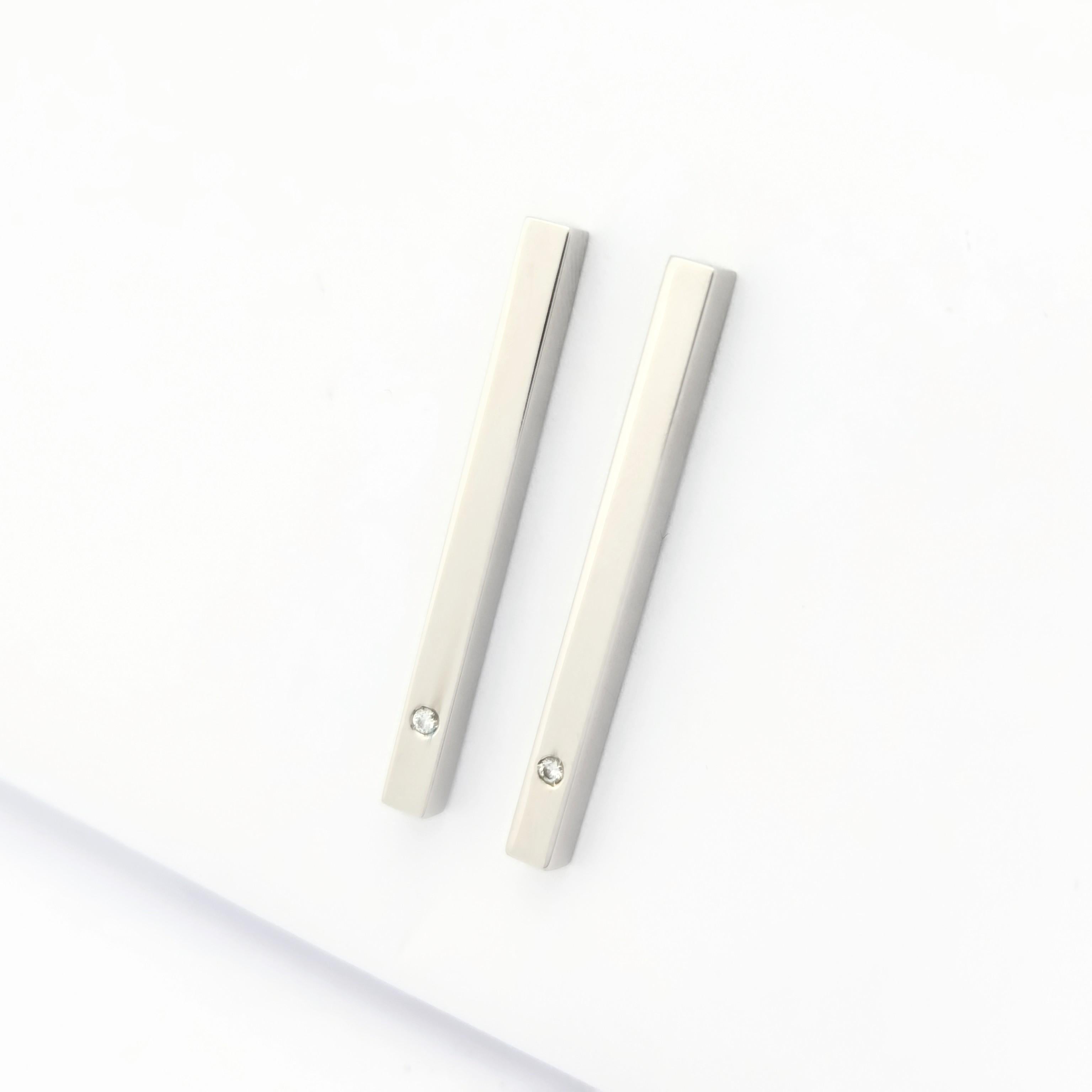 Boucles d'oreilles en or blanc et diamants