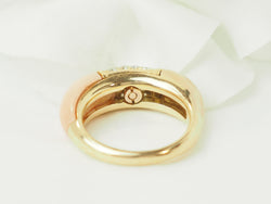 Ring VAN CLEEF ET ARPELS "Philippine" wedding band in yellow gold, coral and diamonds