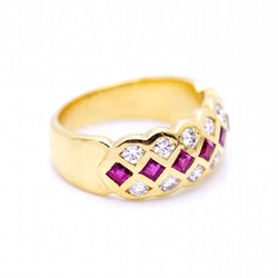 Bague ROMBO avec rubis et diamants d'occasion