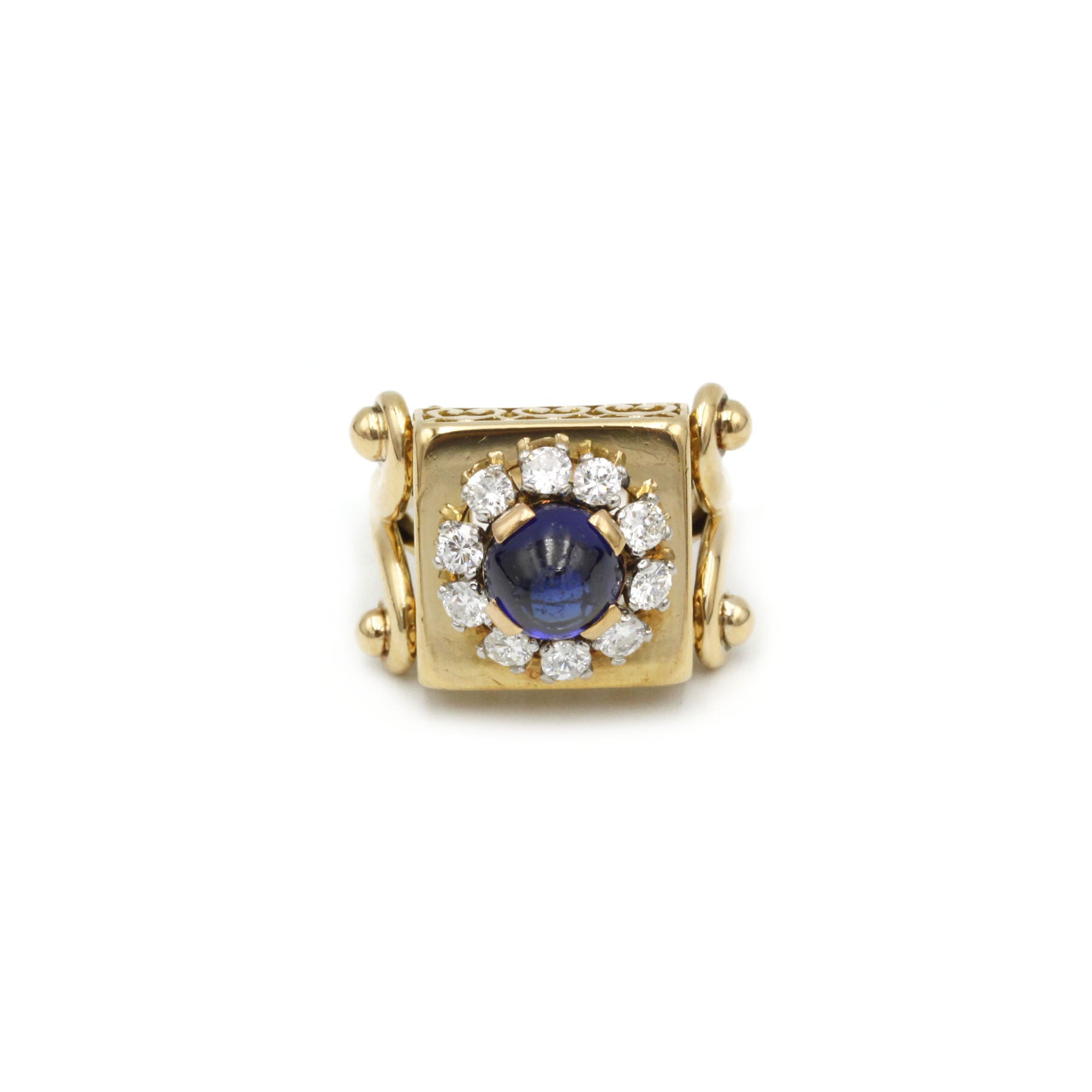 Bague - Or, saphir & diamants