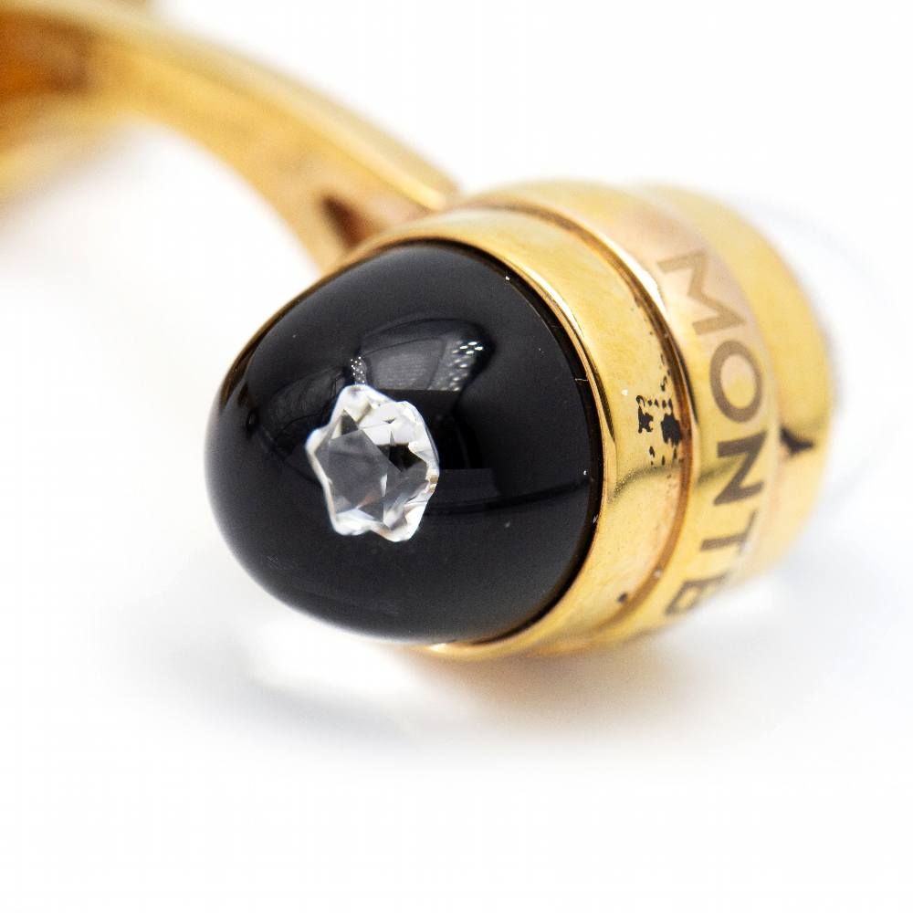 Boutons de manchette MONTBLANC en or rose et diamants. Seconde main