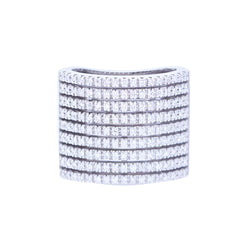 Bague en or blanc et pavé de diamantsd'occasion