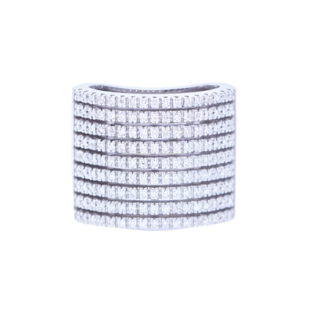 Bague en or blanc et pavé de diamantsd'occasion