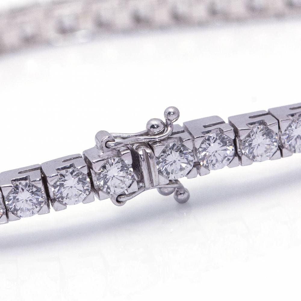 Bracelet Riviere en or blanc et diamants