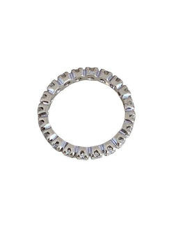 Bague Alliance Américaine, en or blanc 18k et diamants