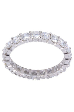 Alliance diamants en or blanc