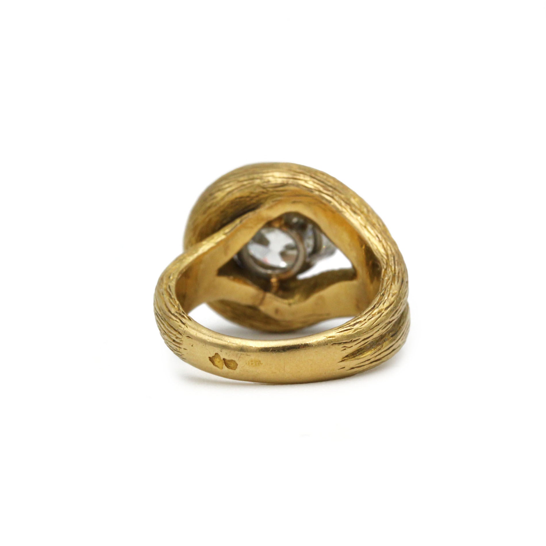 Bague noeud en or et diamant