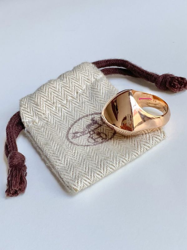 Bague HERMÈS "Collier de chien rock" en or rose 18k