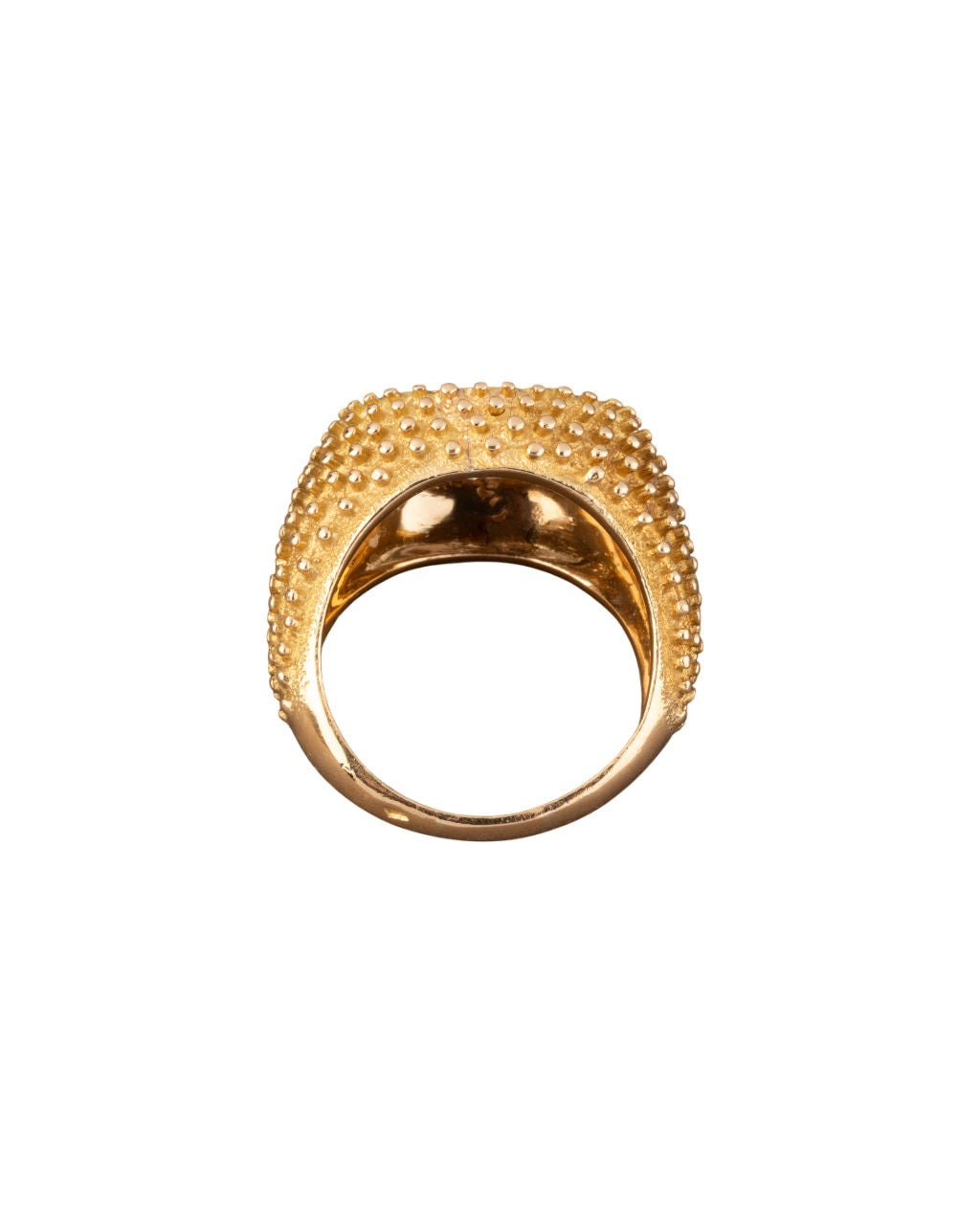 Band ring in yellow gold and diamonds