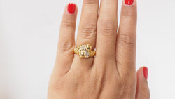 Toi &amp; Moi Ring In Yellow And White Gold