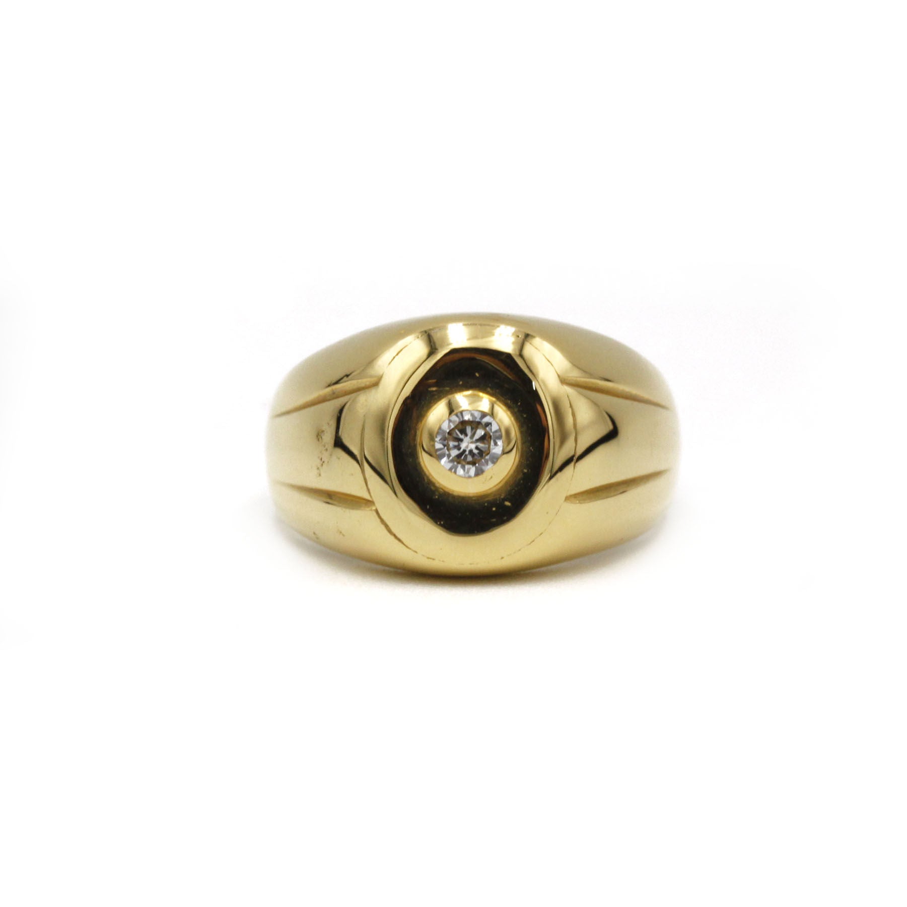 Chevalière - Or et Diamant