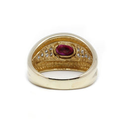 Bague - Or, rubis et diamants
