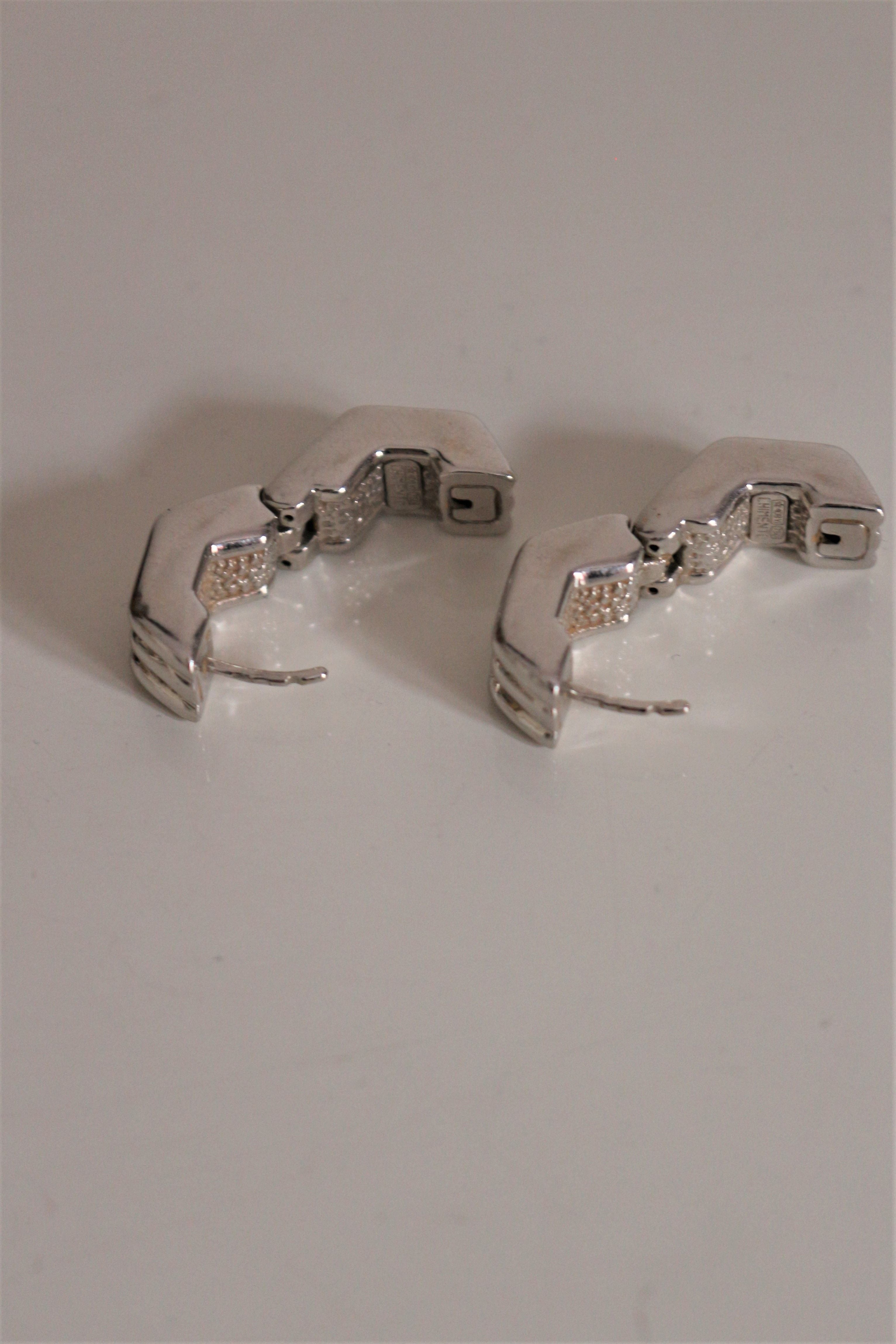 Chimento Vintage Pierced Earrings in White Gold