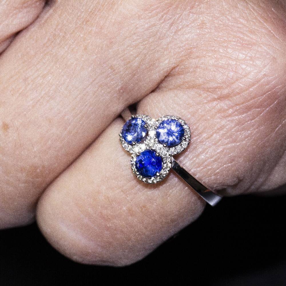 Bague TRIO en saphir et diamant