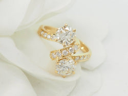 Ring You and Me in yellow gold and diamonds