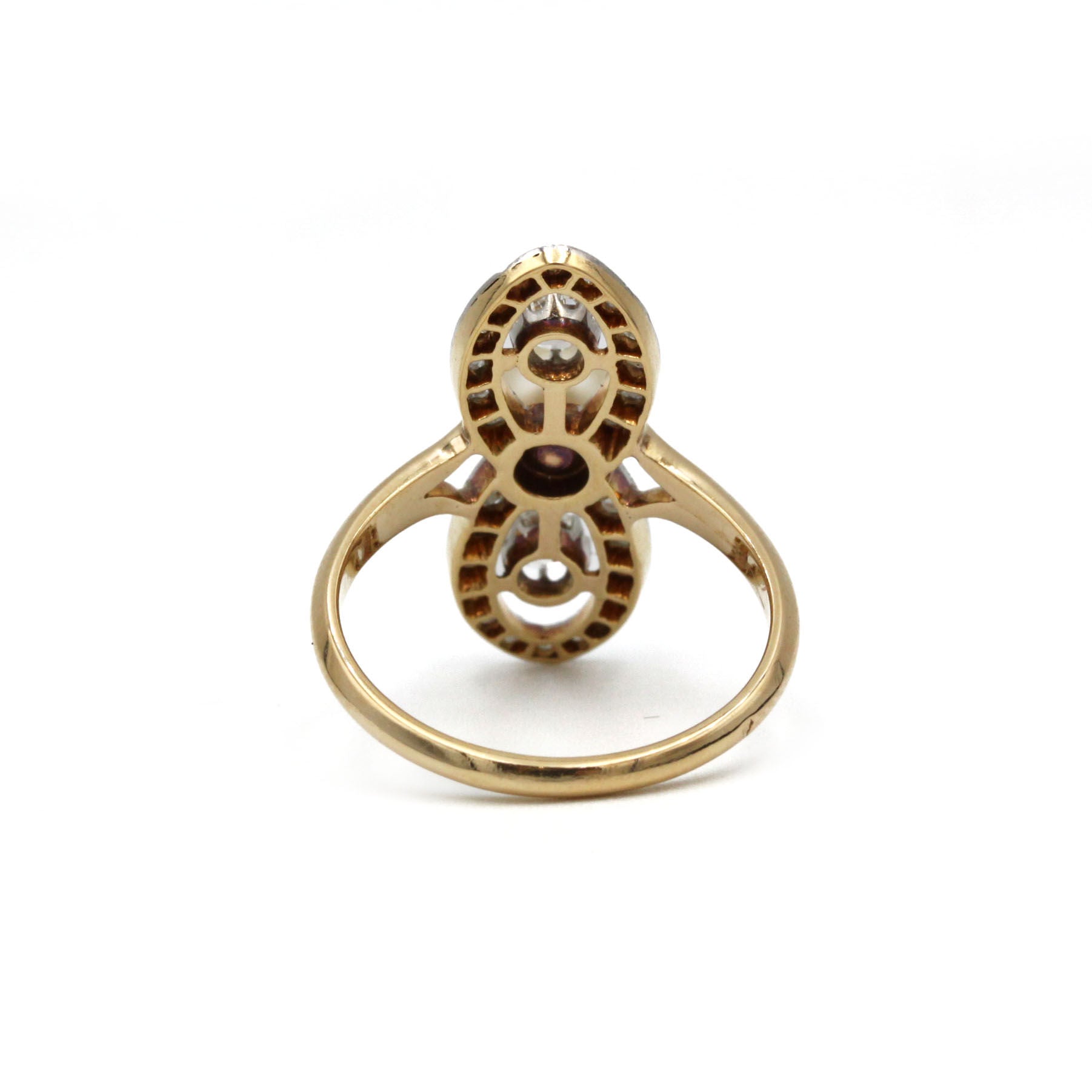 Bague XIXème - Or, perle et diamants