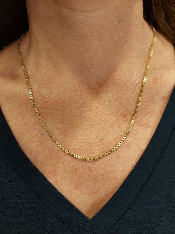 Chaine maille vénitienne en or jaune