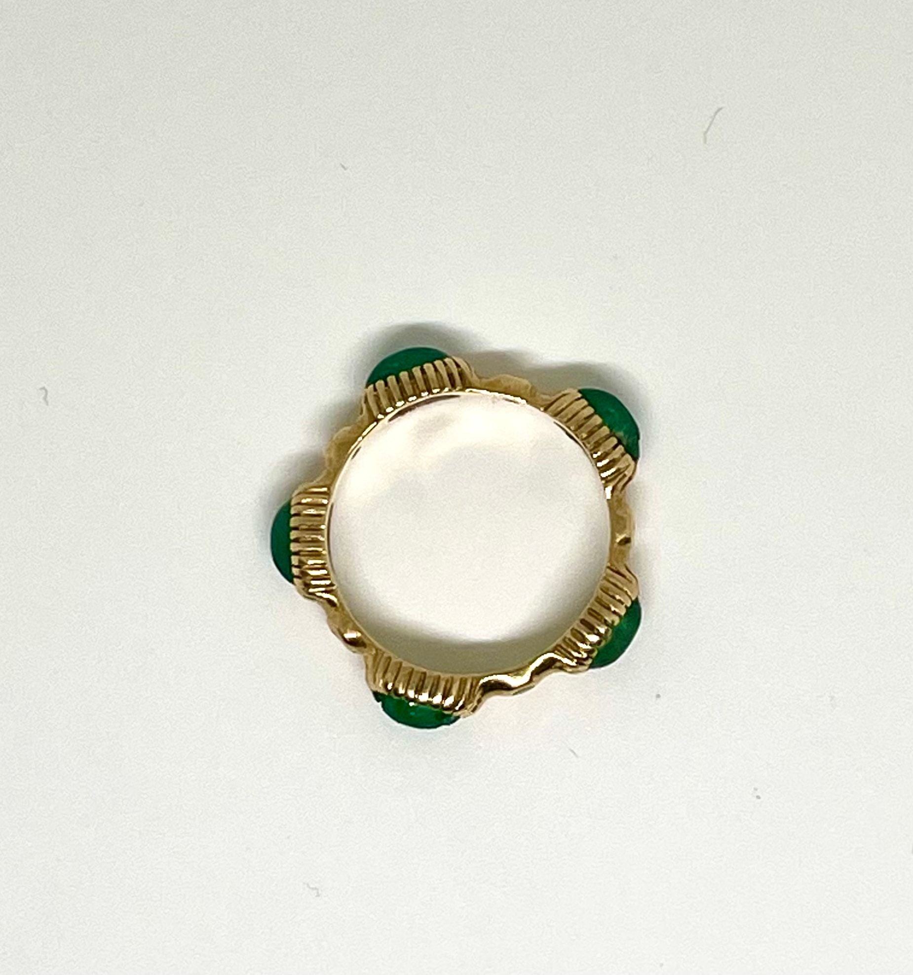 Cartier-Bague or jaune, émeraudes et diamants