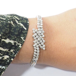 Bracelet en or blanc et diamants