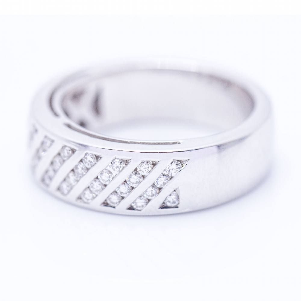 Bague ZIGZAG en or avec diamants d'occasion